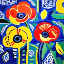 Схема вышивки «Маки»