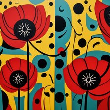 Схема вышивки «Маки»