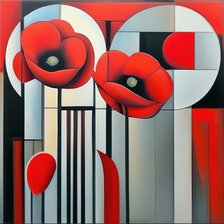 Схема вышивки «Маки»