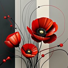 Схема вышивки «Маки»