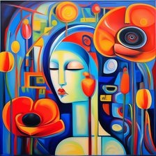 Схема вышивки «Маки»