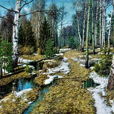 Схема вышивки «Весна в лесу»