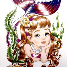 Схема вышивки «русалка»