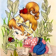 Схема вышивки «девочка»