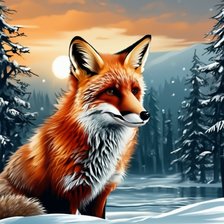 Схема вышивки «Лисичка»