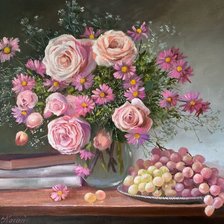 Схема вышивки «розы, жанна когай»