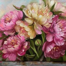 Схема вышивки «пионы, жанна когай»