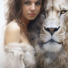 Схема вышивки «Мой любимый лев»