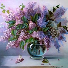 Схема вышивки «Сирень»