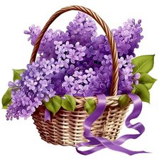 Схема вышивки «Сирень»