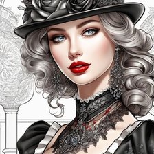 Схема вышивки «Прекрасная дама»