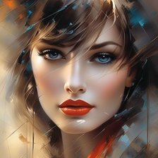 Схема вышивки «Девушка»