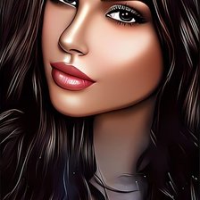 Схема вышивки «Девушка»