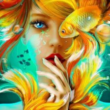 Схема вышивки «русалка»