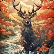 Схема вышивки «олень»