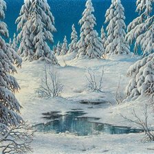 Схема вышивки «Зимний вечер»