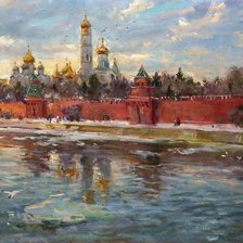 Схема вышивки «А.М. Широков вид на Кремль»