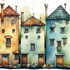 Схема вышивки «Городок»