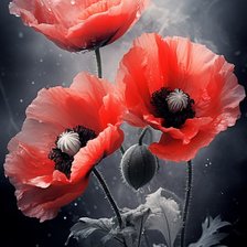 Схема вышивки «Маки»