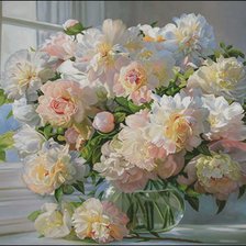 Схема вышивки «Пионы»