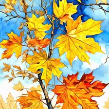 Схема вышивки «Кленовые листья»