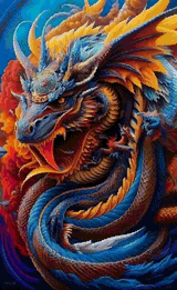 Разноцветный дракон - дракон - предпросмотр