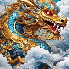 Схема вышивки «Синий Дракон»