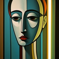 Схема вышивки «Лицо. Арт, абстракция»