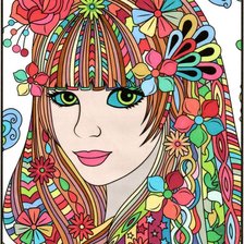 Схема вышивки «Девушка»