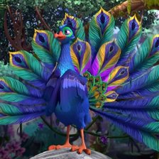 Схема вышивки «Павлин Хан»