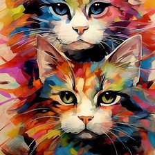 Схема вышивки «коты»