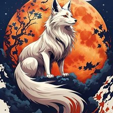 Схема вышивки «лисица»