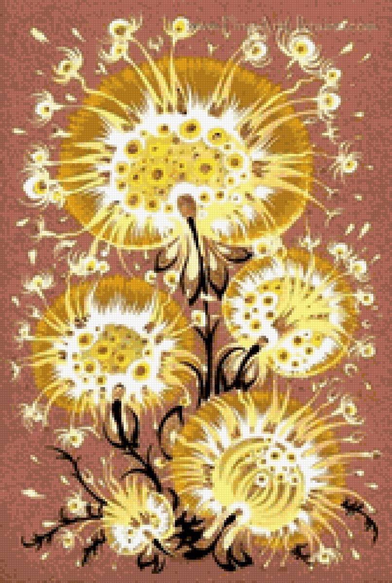 одуванчики - арт - предпросмотр