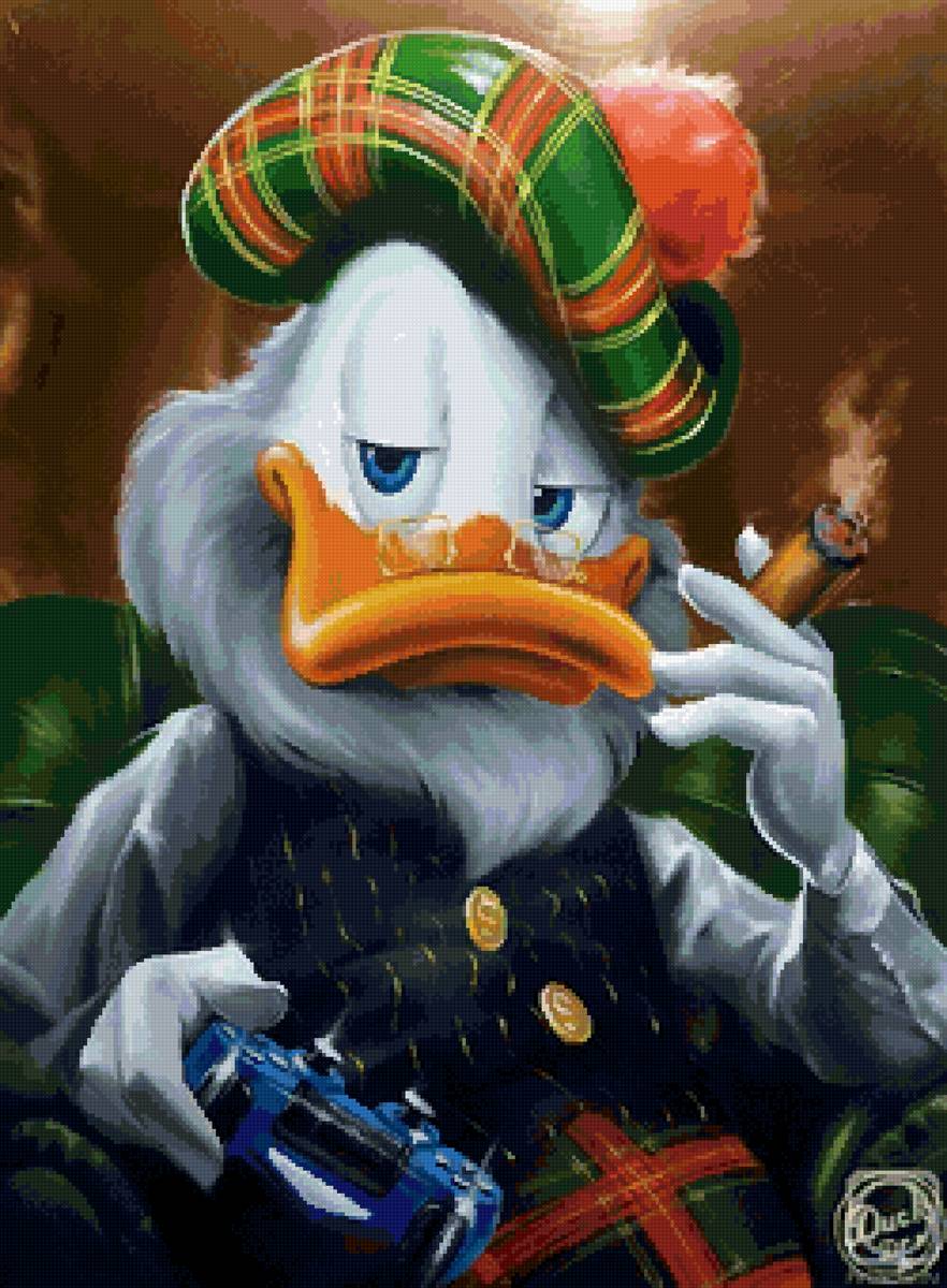 Скрудж - современно, скрудж, утка, арт - предпросмотр