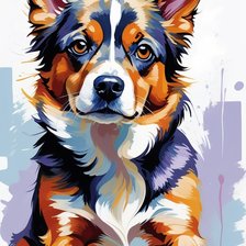 Схема вышивки «Собачка»