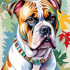 Схема вышивки «Американский бульдог»