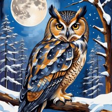 Схема вышивки «Сова»