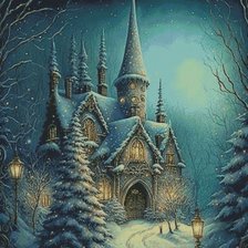 Схема вышивки «Замок»