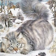 Схема вышивки «Кот Пушок»