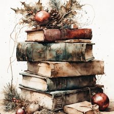 Схема вышивки «Книжный новый год»