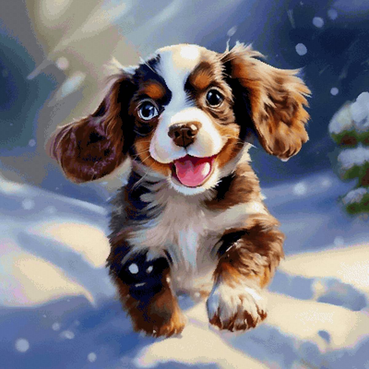 Весёлый щен - собаки, щенки, собака, животные - предпросмотр