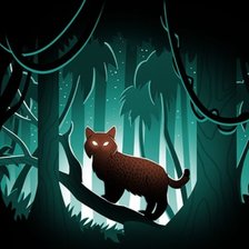 Схема вышивки «Рысь»