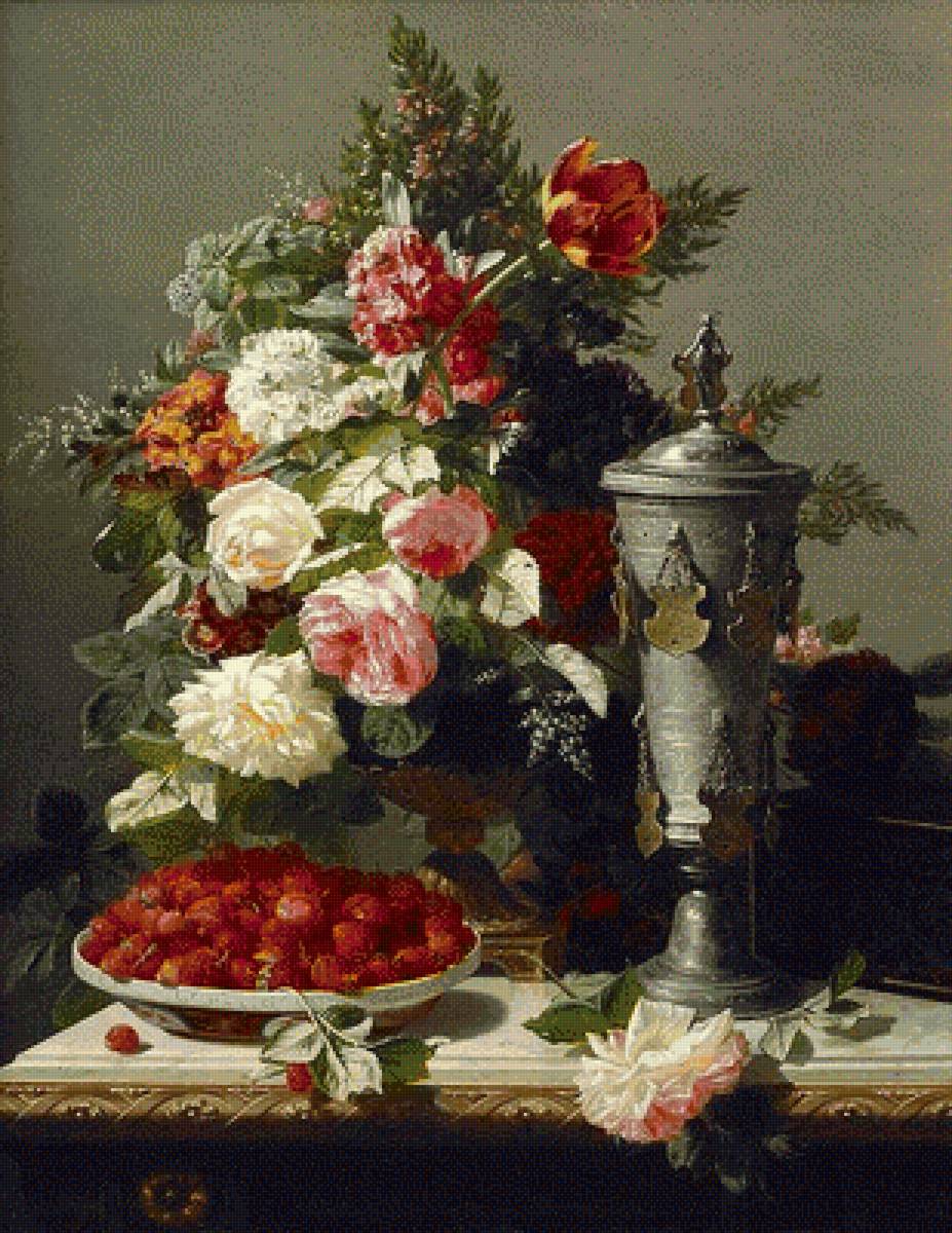 Летний букет - пионы, розы, букет, тюльпаны, гортензии, цветы, композиция - предпросмотр