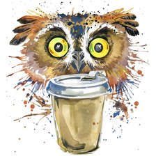 Схема вышивки «Сова бодрячком»