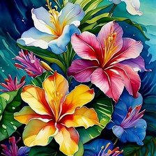 Схема вышивки «цветы»