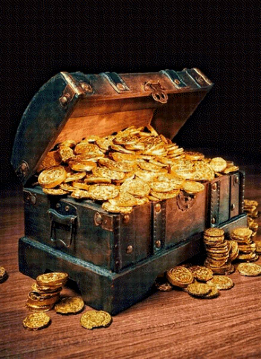 Сундук с золотом. - сундук с золотом - предпросмотр