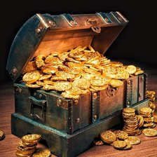 Схема вышивки «Сундук с золотом.»