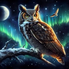 Схема вышивки «Сова»