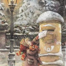 Схема вышивки «Письмо деду морозу»