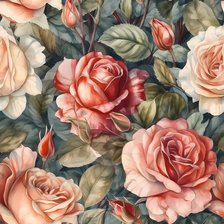 Схема вышивки «Подушка "Розы"»